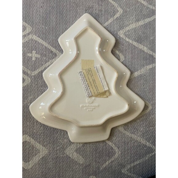 1994 Pfaltzgraff Christmas Heritage Tree Dish 8-1/4"x7-3/8" USA Ceramic - Picture 2 of 6